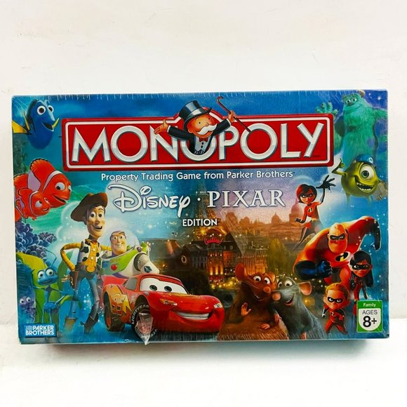 Vintage Monopoly Disney Pixar Edition Board Game Rare Hasbro Parker Brothers New - Picture 1 of 9